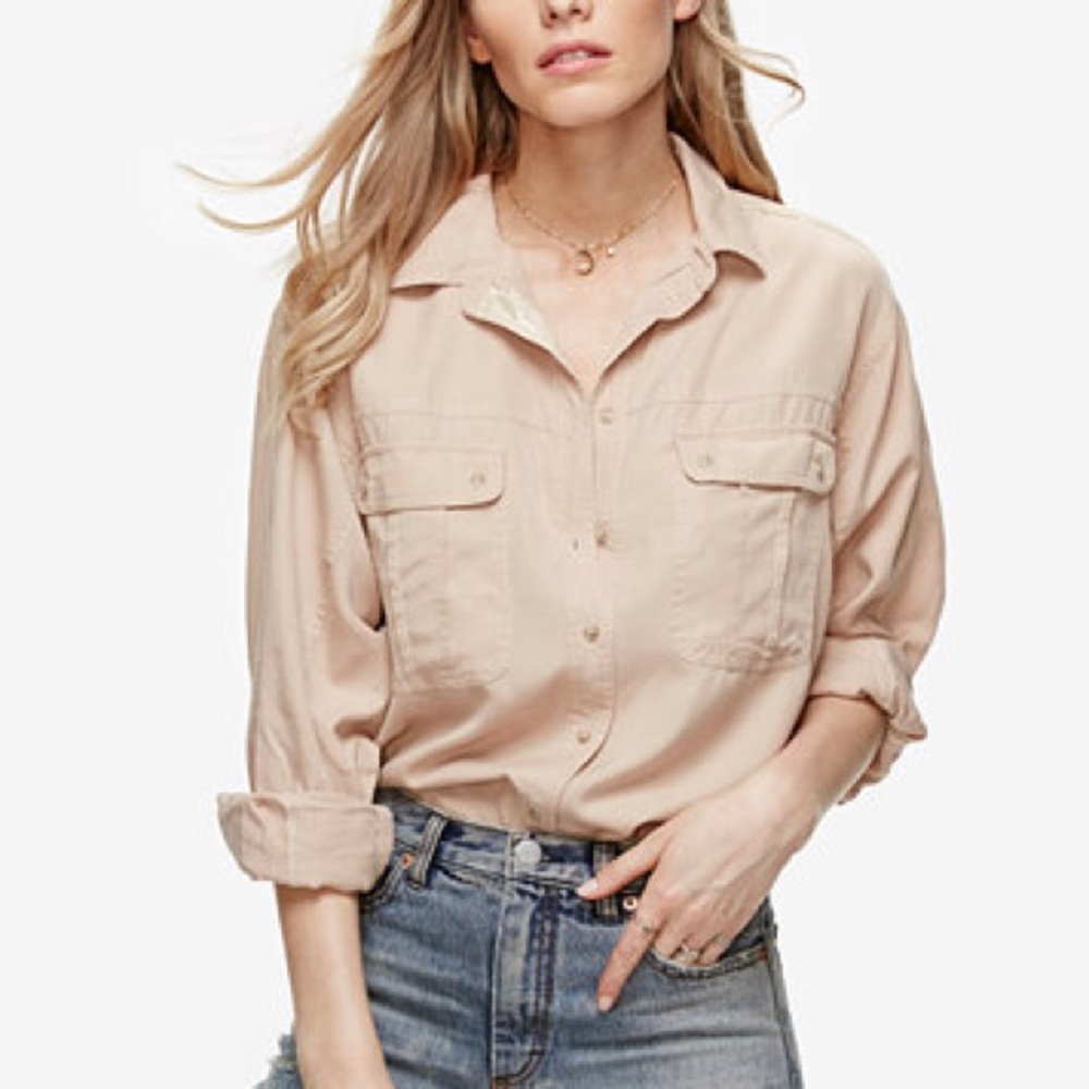 Off-Campus Metallic Detail Shirt